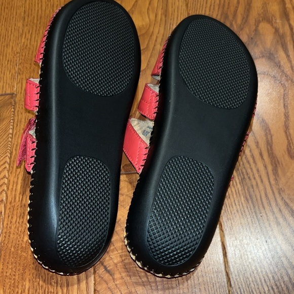 Naturalizer serene women’s red slip on leather sandal size 7.5 M - Picture 5 of 10